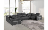 1126 DivanItalia Dark Gray 8-Piece Sectional with 2 Power Recliners and Power HeadrestsModel:  1126-DK_GREY-8PC-2PWR-U-SECTIONAL-GROUP